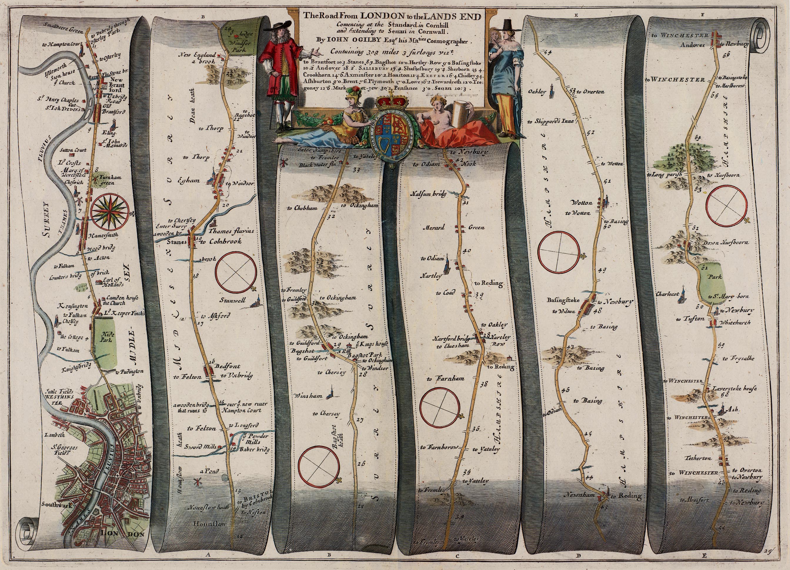The Road From LONDON to the LANDS END (1675)